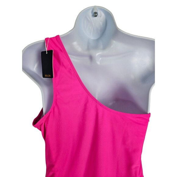 Beilon Womens One Piece Swimsuit Tummy Control Asymmetrical Cutout Size XL - Picture 7 of 9